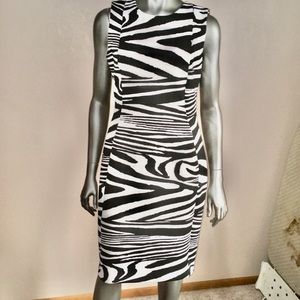 Calvin Klein’ B/W Zebra print dress NWOT